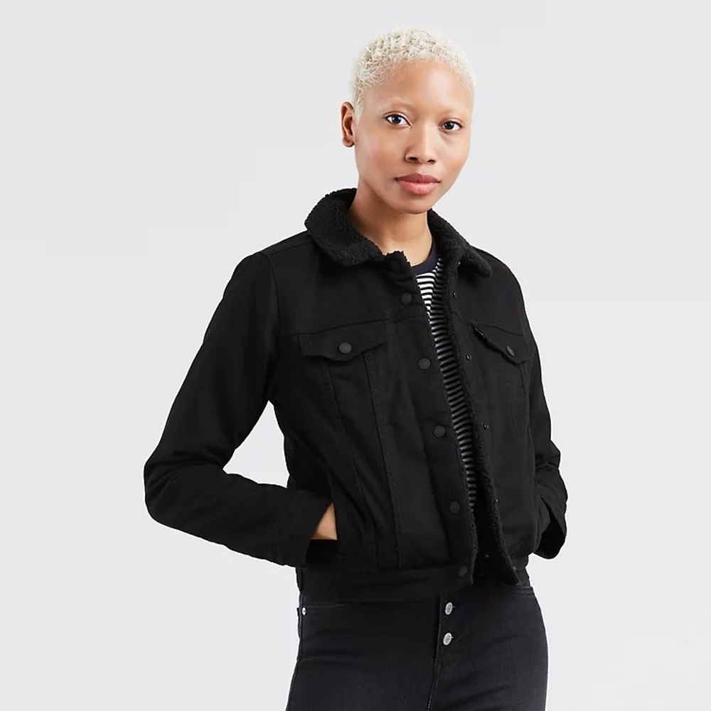 Black Levi’s Original Sherpa Trucker Jacket